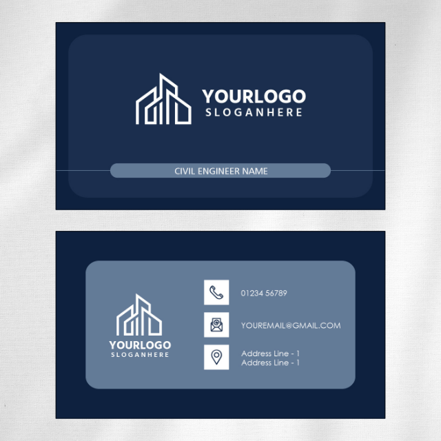 Civil Engineer Visiting card Design