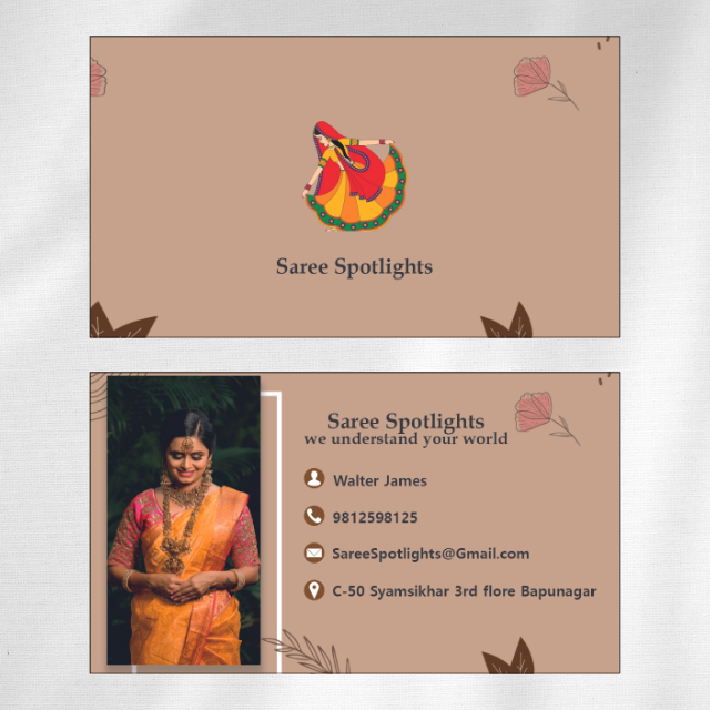 Saree Shop Visiting Card